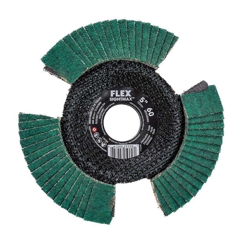 FLEX 5-inch 60 Grit SightMAX Flap Disc, Type 29 - FA302007 - Image 1